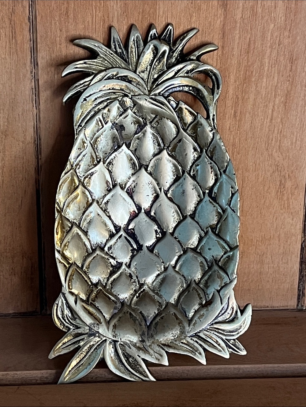 Vintage Solid Brass Footed Pineapple Dish- 1950 Japan